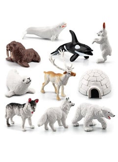 McDou Mini arctic animal figurines set 26 pcs polar animals polar animal model birthday gifts for toddlers  - Image 4