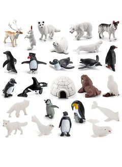 McDou Mini arctic animal figurines set 26 pcs polar animals polar animal model birthday gifts for toddlers  - Image 2