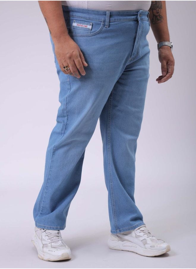 HARDSODA Men Plus Size Vintage Straight Fit Solid Mid-Rise Stretchable Jeans  - Image 4