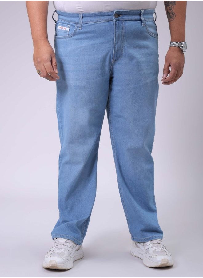HARDSODA Men Plus Size Vintage Straight Fit Solid Mid-Rise Stretchable Jeans  - Image 1
