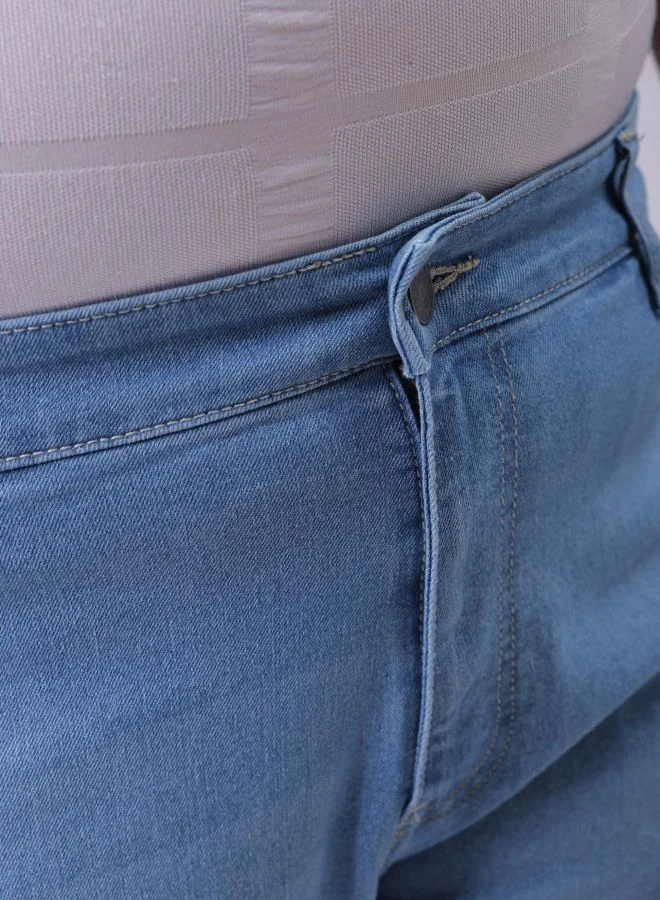 هاردسودا Men Plus Size Vintage Straight Fit Solid Mid-Rise Stretchable Jeans