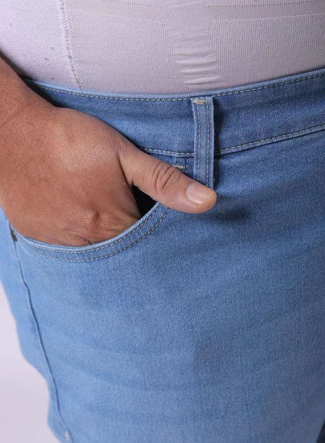 هاردسودا Men Plus Size Vintage Straight Fit Solid Mid-Rise Stretchable Jeans