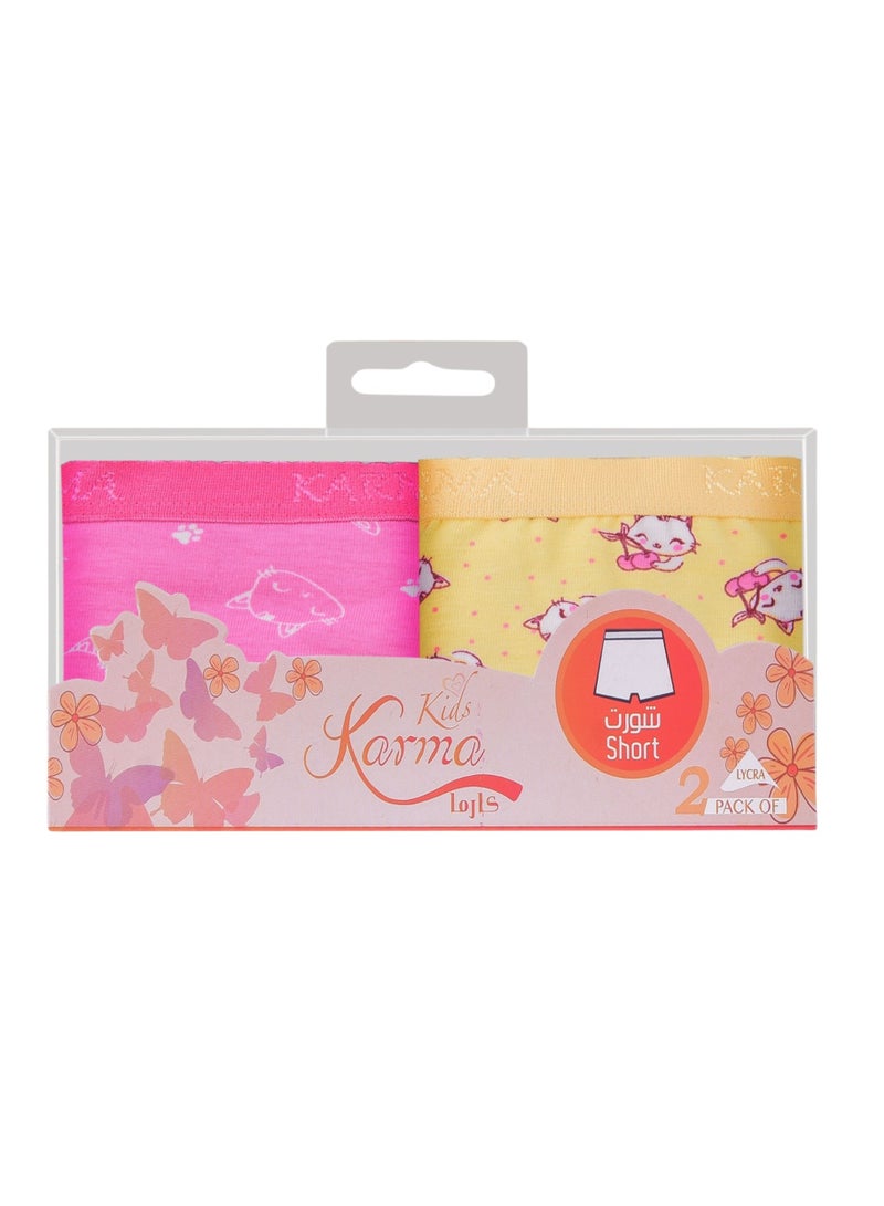 Karma Pack Of 2 Cotton Hot Short Underwear For Girls  - Image 2