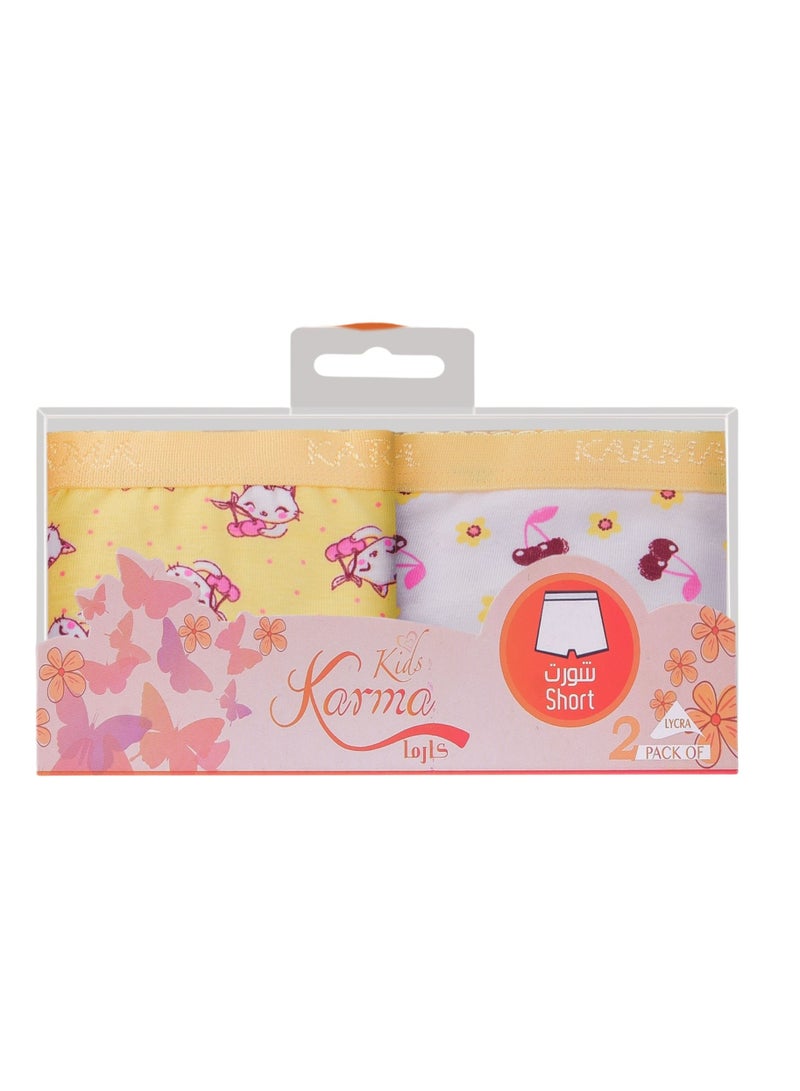 Karma Pack Of 2 Cotton Hot Short Underwear For Girls  - Image 3