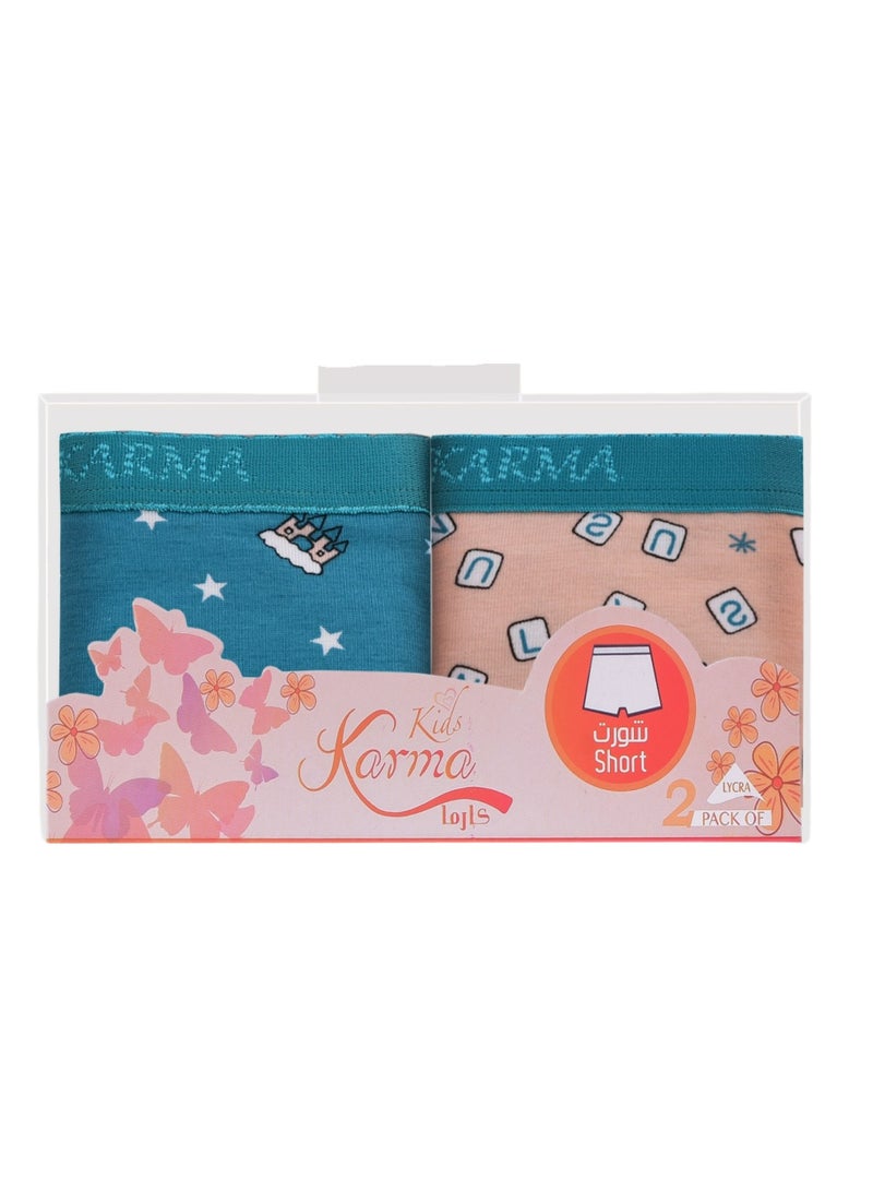 Karma Pack Of 2 Cotton Hot Short Underwear For Girls  - Image 5