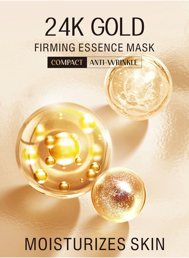 O'Mayln - Facial Mask Hydrating Sheet Mask 24K Gold Mask Collagen Face Anti-aging Hydrating Face Mask Clarifying Nourishing Firming Beauty Facial - Image 1