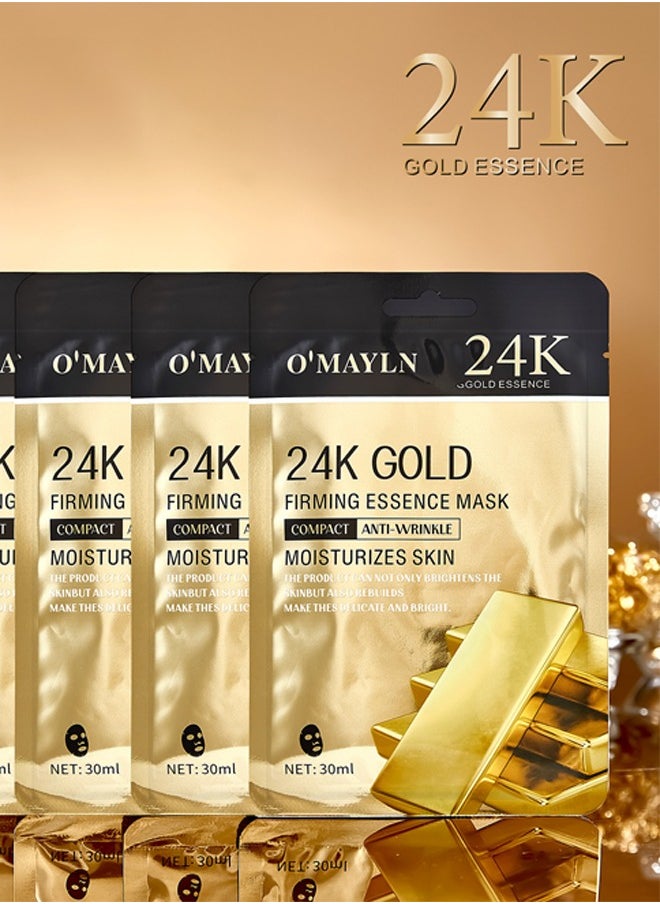 O'Mayln - Facial Mask Hydrating Sheet Mask 24K Gold Mask Collagen Face Anti-aging Hydrating Face Mask Clarifying Nourishing Firming Beauty Facial - Image 1
