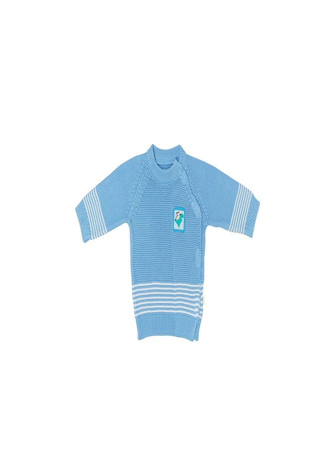 Hamleys H by Hamleys Baby-Boy's Cotton Blend Round Neck Sweaters (BBHAAA25_Blue - Image 1