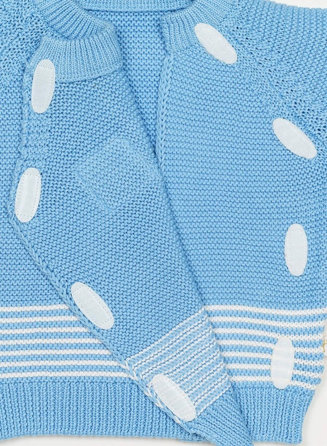 Hamleys H by Hamleys Baby-Boy's Cotton Blend Round Neck Sweaters (BBHAAA25_Blue - Image 3