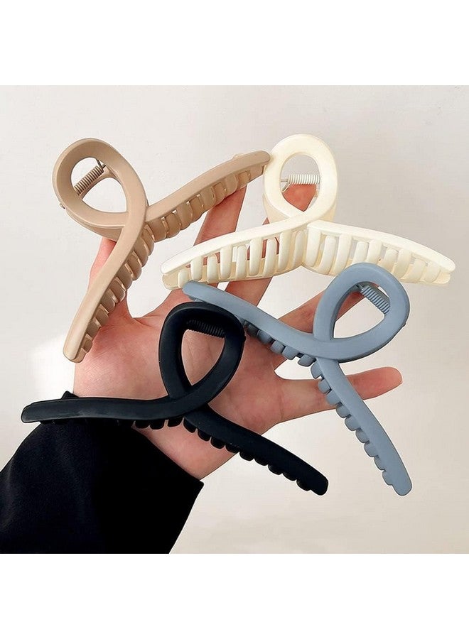 BIG BOX 4 pcs Claw Hair Clips for Women Thick Hair - Big Butterfly Claw Clips for Grils long hair Cute Jaw Clips for Curly Hair Strong Hold Durable Matte Hair Clamps - Image 1