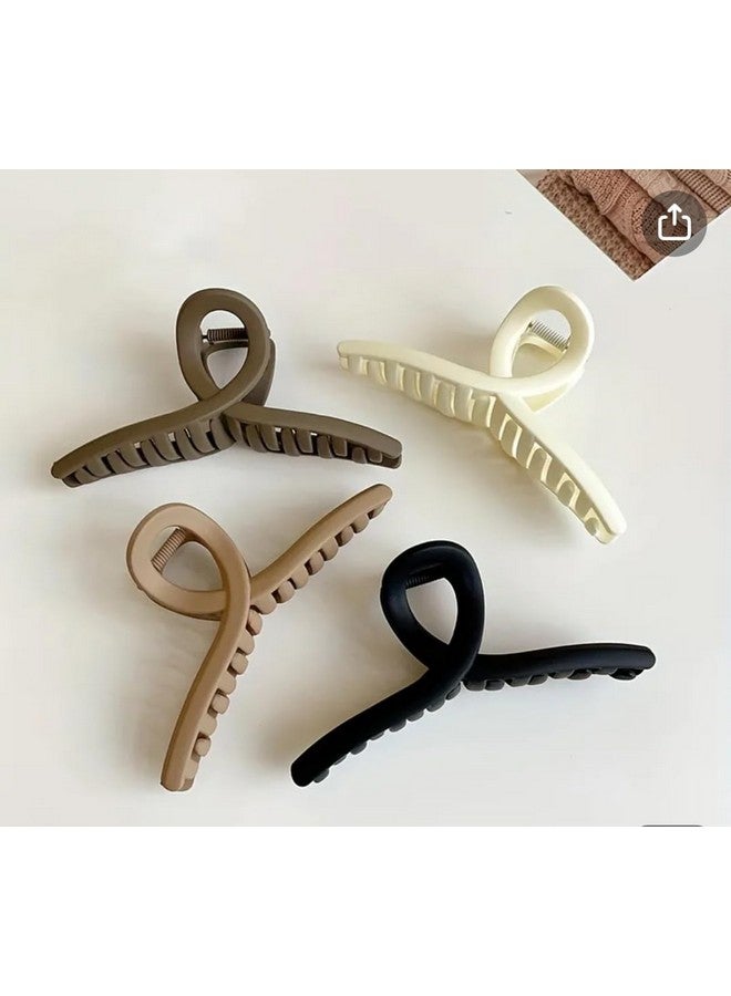 BIG BOX 4 pcs Claw Hair Clips for Women Thick Hair - Big Butterfly Claw Clips for Grils long hair Cute Jaw Clips for Curly Hair Strong Hold Durable Matte Hair Clamps - Image 2