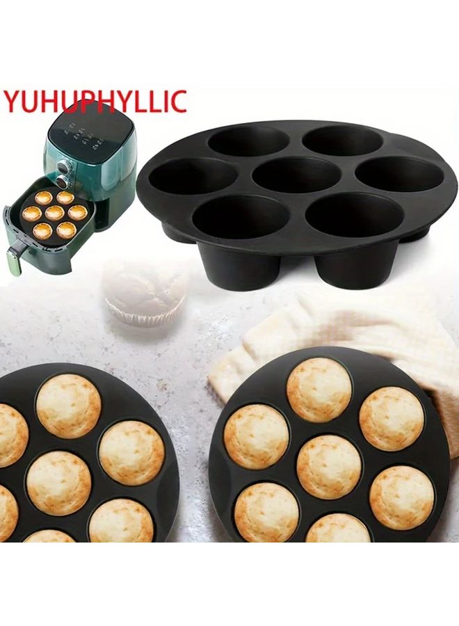 Pink Silicone Baking Mold For Air Fryer Pancake Cupcake Liners Easy Release - Image 3