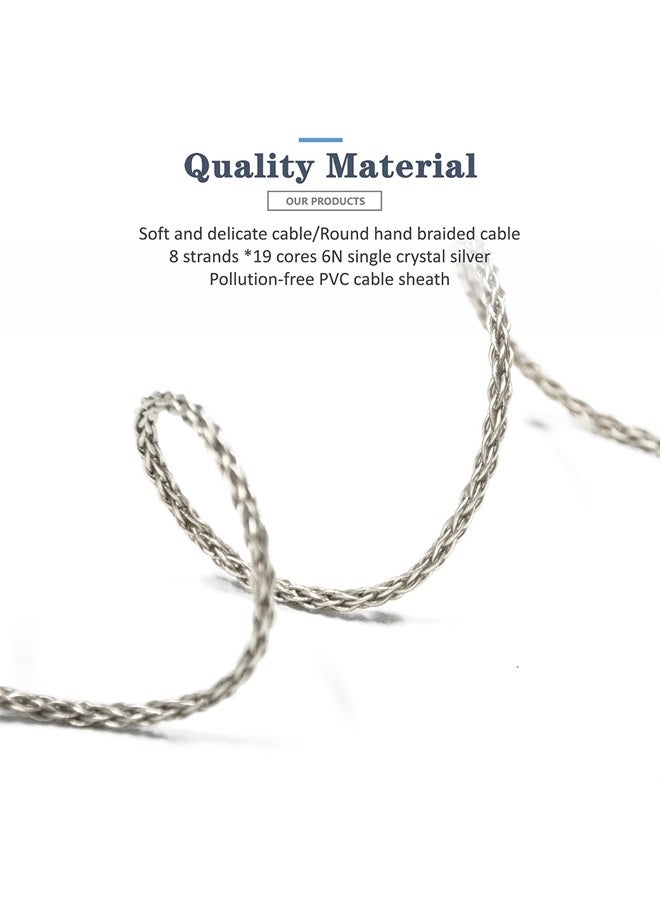 GUCraftsman 4.4mm Balanced Male to 4 Pin XLR Balanced Female Portable Headphone Adapter Cable 6N Single Crystal Silver Headphone Jack Convert Cable for Audio Players with 4.4mm Ports - Image 2