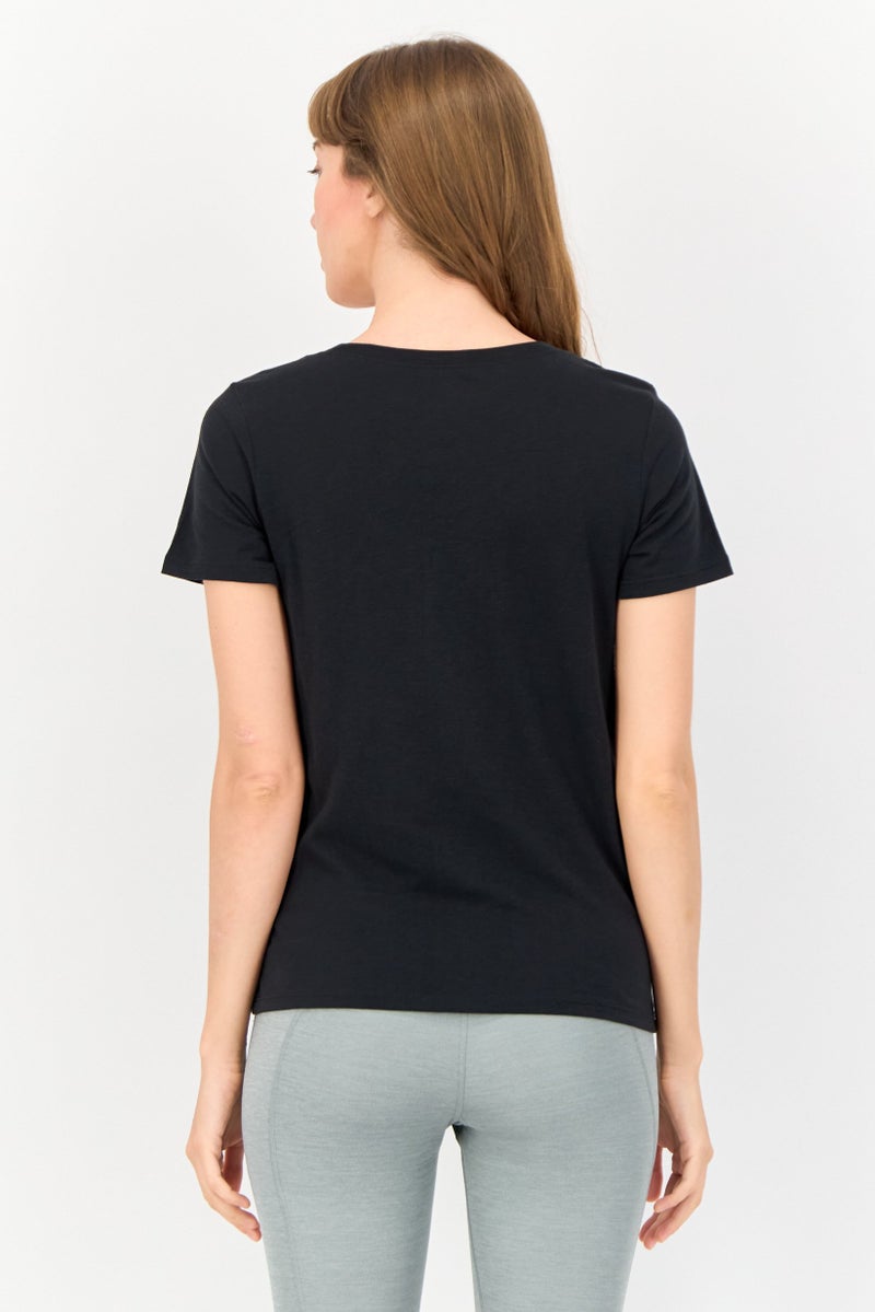 Nike Women Sportswear Fit Short Sleeve Training T Shirt, Black - Image 3