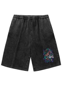 KUYING Summer One Piece Loose Print Casual Shorts  - Image 1