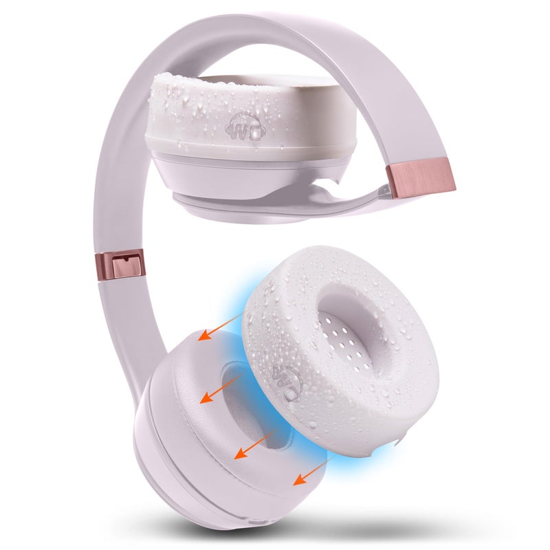 WC SweatZ Solo - Patented Earpad Sweat Covers for Beats Solo 4, Solo 3 & Solo 2, Made by Wicked Cushions | Sweatproof & Machine Washable | Cloud Pink - Image 1