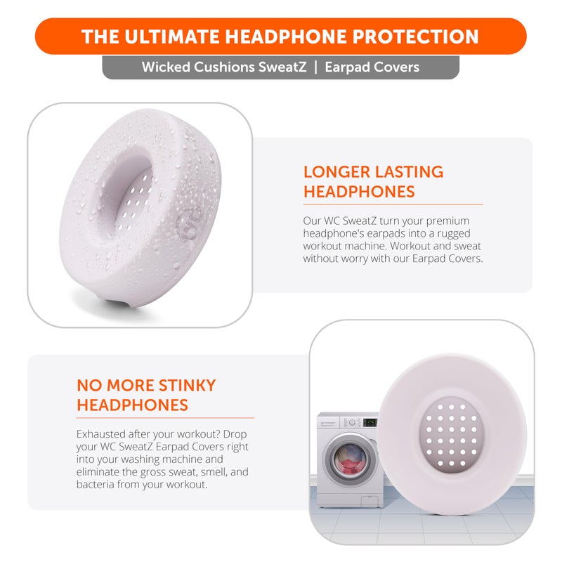 WC SweatZ Solo - Patented Earpad Sweat Covers for Beats Solo 4, Solo 3 & Solo 2, Made by Wicked Cushions | Sweatproof & Machine Washable | Cloud Pink - Image 5