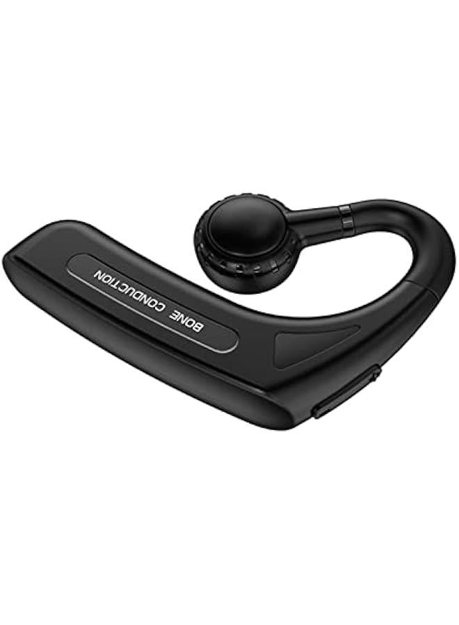 Open Ear Headphones Bluetooth Single Bone Conduction Wireless Earbuds with Earhooks Microphone Earphones Waterproof Long Battery Life Earpiece for Workout Sports Running Android iOS Non Ear Plug  - Image 1