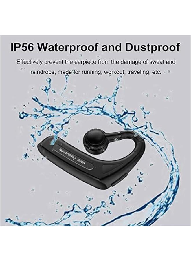 Open Ear Headphones Bluetooth Single Bone Conduction Wireless Earbuds with Earhooks Microphone Earphones Waterproof Long Battery Life Earpiece for Workout Sports Running Android iOS Non Ear Plug  - Image 4