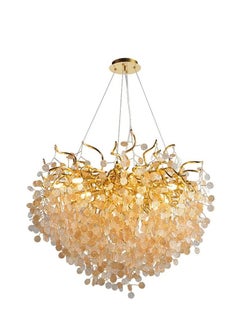 ماركة غير محددة ثرياء علاقي مودرن كرستال شكل قروش مقاس القطر 80 سم ذهبي  - Image 2