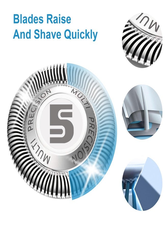 tuokiy SH50 Replacement Heads for Philips Norelco Replacement Heads 5000 Series Shaver, Compatible with Philips Series 5000 (S5250, S5205, S5660/84, S5590/81,S5290/88,S5210/81, 6 pc-Pack - Image 3