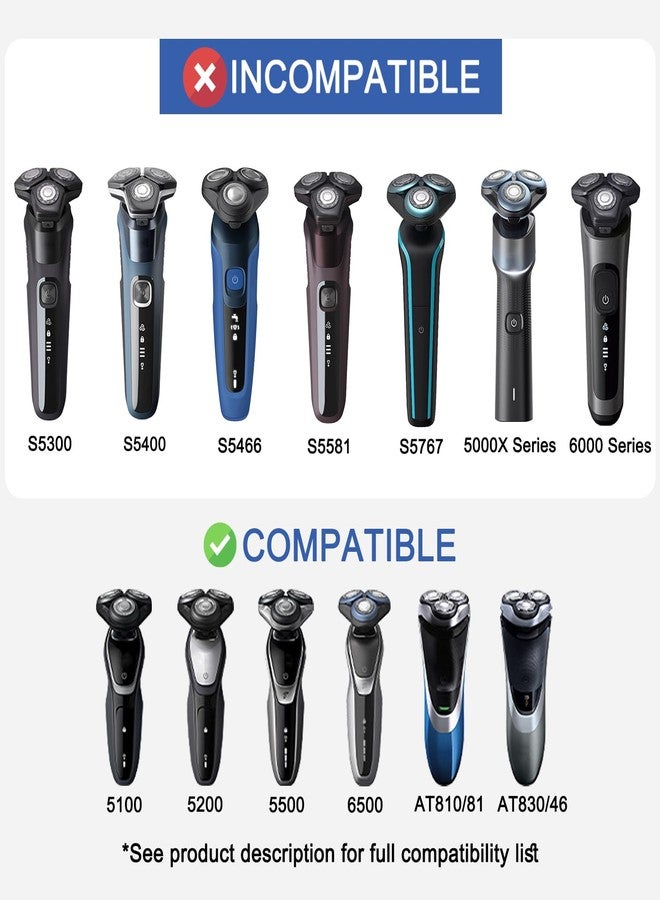 tuokiy SH50 Replacement Heads for Philips Norelco Replacement Heads 5000 Series Shaver, Compatible with Philips Series 5000 (S5250, S5205, S5660/84, S5590/81,S5290/88,S5210/81, 6 pc-Pack - Image 2