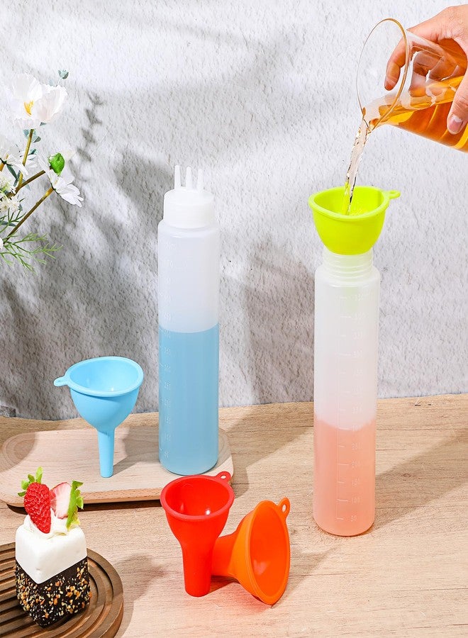 HaiFafafaing 4 Pcs Silicone Kitchen Funnels - Flexible Condiment Sauce Canning Wide Mouth Funnel - Funnels for Kitchen Use Filling Bottles Jars Cans Powder Liquid Spices - Image 4