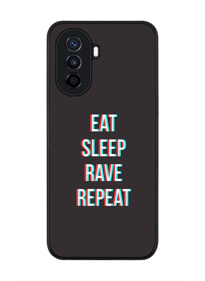 Stylizedd - Rugged Black edge case for Huawei Nova Y70  Slim fit Soft Case Flexible Rubber Edges Anti Drop TPU Gel Thin Cover - Rave Routine - Image 1