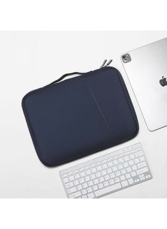 Tablet Bag Tablet Waterproof Loadable Keyboard For Apple Ipad Storage Bag Summer Anti-vibration Laptop Bag For Men And Women-Color:Navy Blue [OxFord Cloth]]-Dimensions:12.9-13 Inch Universal - Image 1