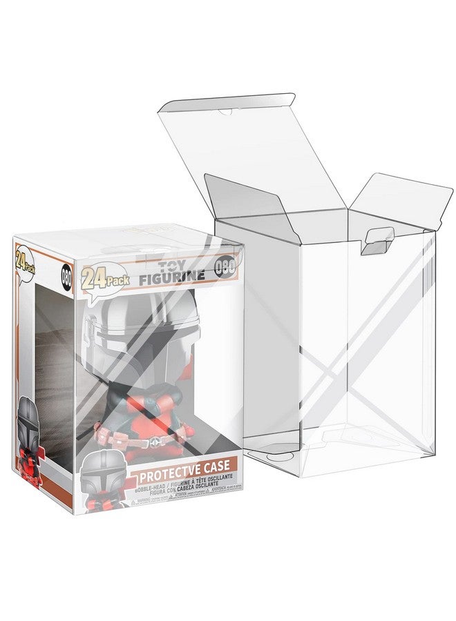 Sooez 24 Pack Protectors Case Compatible With Funko 4" Inch Pop Vinyl Figures, Crystal Clear Protectors, Heavy Duty Display Box W/ Protective Film & Locking Tab - Image 1