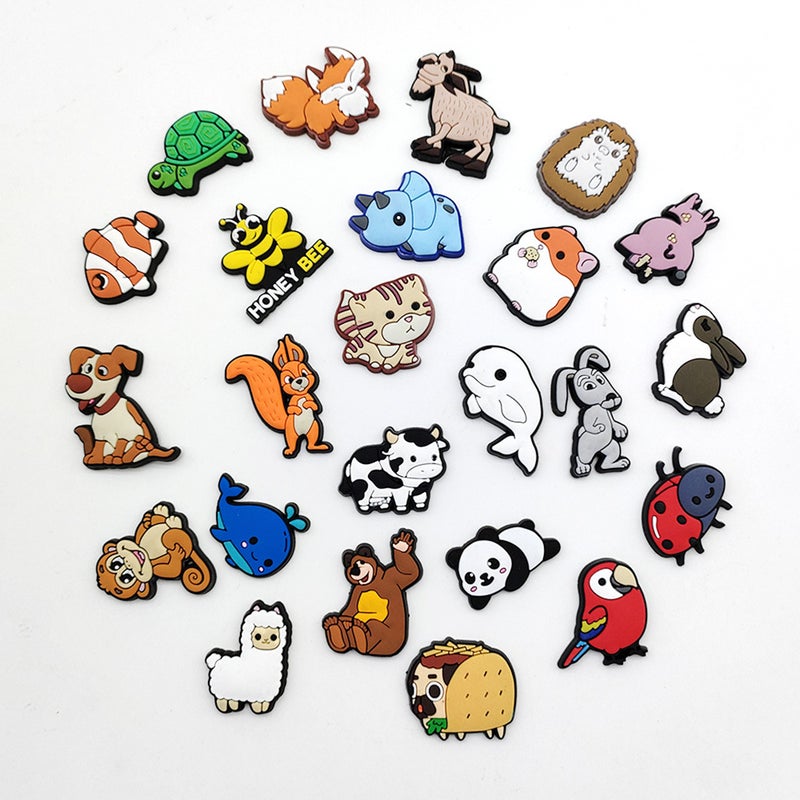 100 Small Animal Series Clogs Flower Shoe Buckles Pvc Sole Buckles Clogs Diy Accessories Accessories - Image 5
