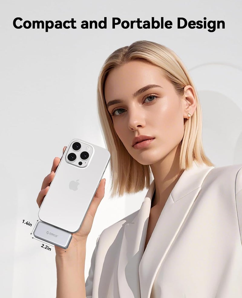 ORICO FlashPod 128GB SSD محمول، SSD خارجي بسرعة تصل إلى 150 ميجابايت/ثانية مع تصميم توصيل مباشر، متوافق فقط مع سلسلة iPhone 15/16 والهواتف الذكية والأجهزة اللوحية وأجهزة الكمبيوتر المزودة بمنفذ Type-C - Image 5
