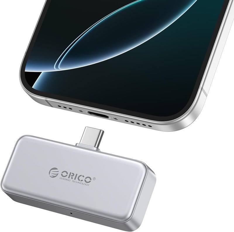 ORICO FlashPod 128GB SSD محمول، SSD خارجي بسرعة تصل إلى 150 ميجابايت/ثانية مع تصميم توصيل مباشر، متوافق فقط مع سلسلة iPhone 15/16 والهواتف الذكية والأجهزة اللوحية وأجهزة الكمبيوتر المزودة بمنفذ Type-C - Image 1