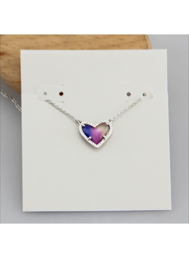 European And American Jewelry Love-shaped Peach Heart Short Necklace Clavicle Chain