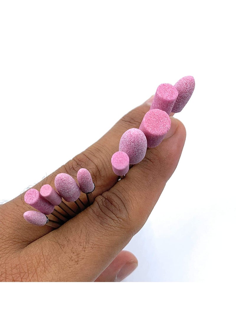 Ceznek Ceznek Abrasive Mounted Stone Bur 23mm Set of 100pcs for Grinding Polishing Carving Sanding in Metal Wax Plastic Ceramic Clay etc for Dental Jewellery Making Model Making Hobby Crafts DIY  - Image 4