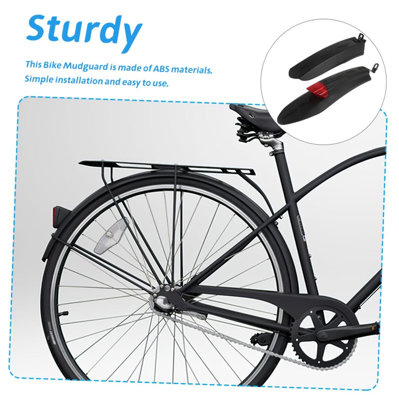 Front Rear Mountain Bike Mudguard Splash Guard Easy Install for Mud Rain - Image 4