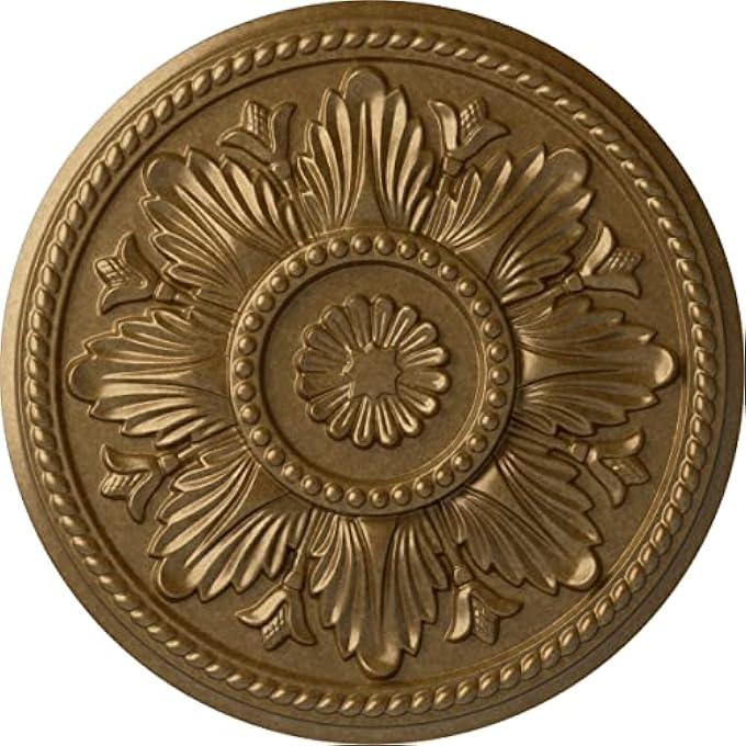 CM18EDPAS EDINBURGH CEILING MEDALLION, 18"OD X 1 3/4"P (FITS CANOPIES UP TO 5 1/4"), HAND-PAINTED PALE GOLD - Image 1
