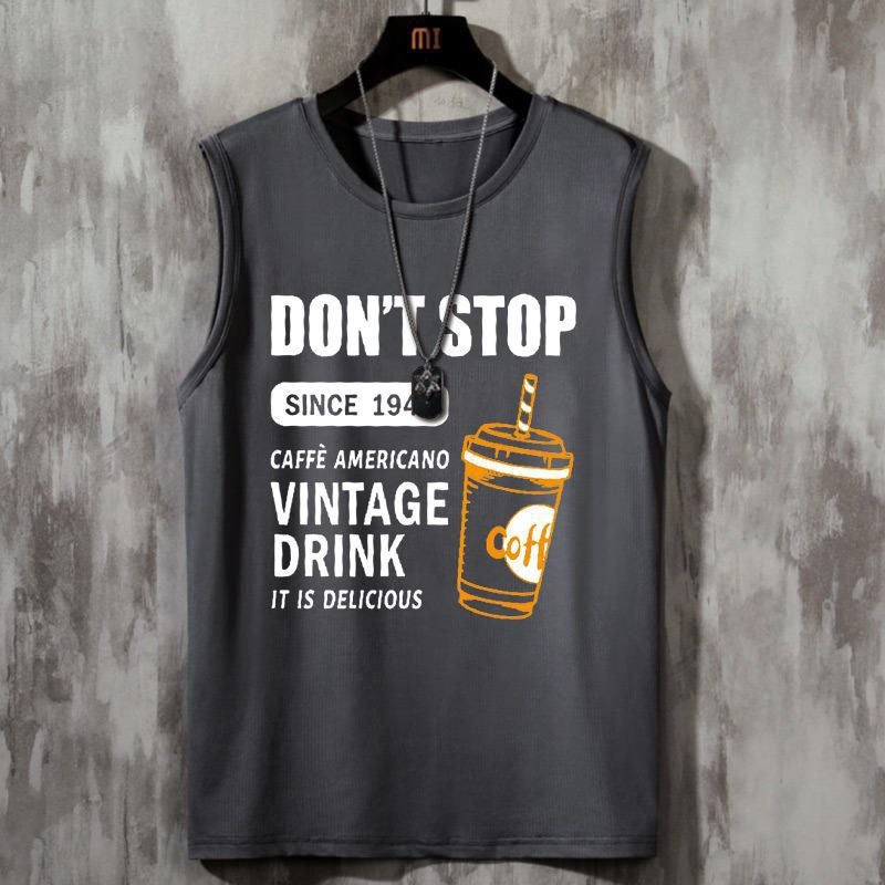 Loose Casual Sleeveless Waistcoat Breathable Quick-Drying Sports Basketball Sleeveless Shirt Round Neck American Fashion Order - Image 5