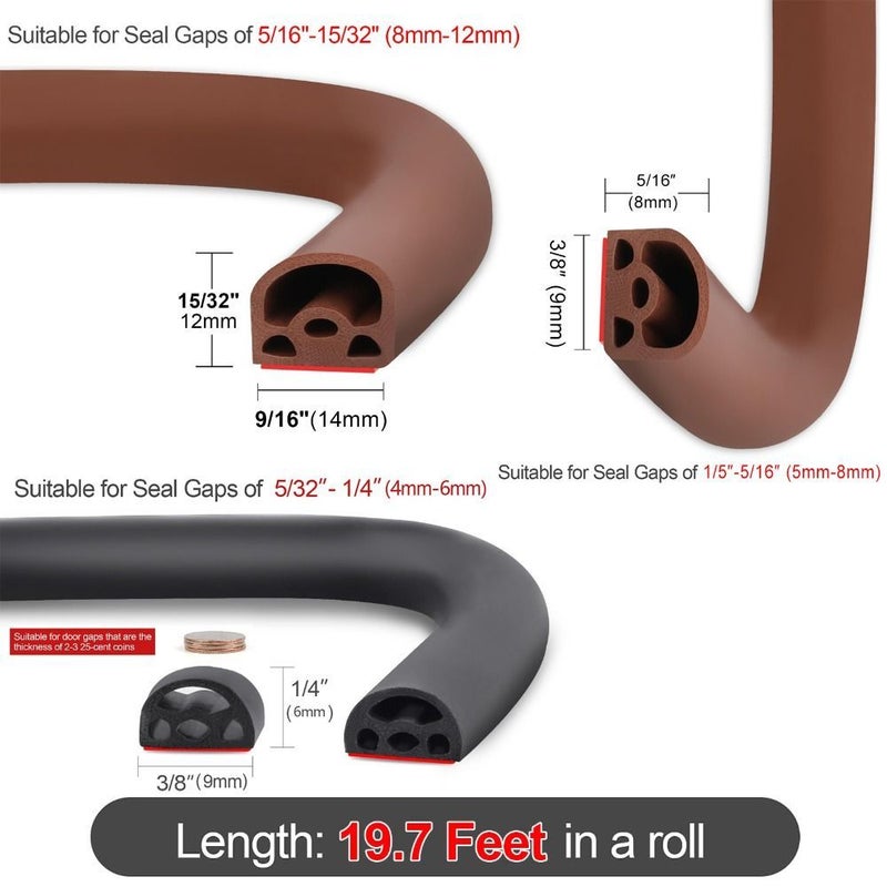 White Self Adhesive Silicone Weather Stripping For Door And Window Large Gap Insulation - Image 3