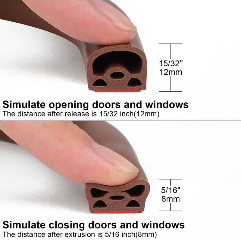 White Self Adhesive Silicone Weather Stripping For Door And Window Large Gap Insulation - Image 4