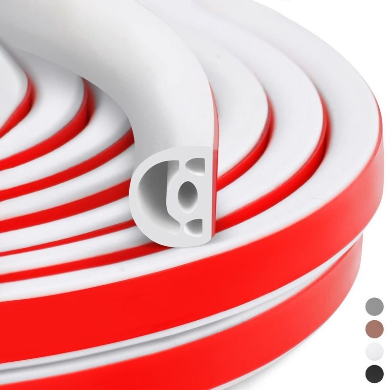 White Self Adhesive Silicone Weather Stripping For Door And Window Large Gap Insulation - Image 1