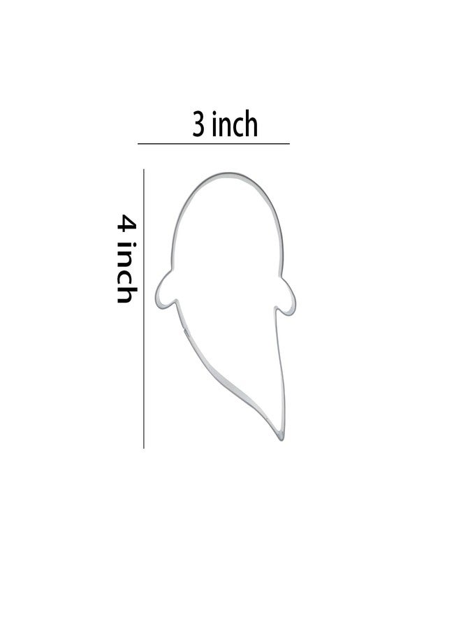 Keewah Ghost Cookie Cutter - 4 x 3 inch - Stainless Steel - Image 2