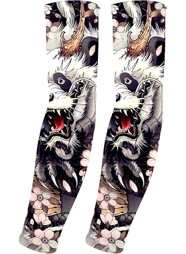 Showday UV Sun Protection Arm Sleeves for Men & Women-UPF 50+ Sports Compression Cooling Sleeve-Unique TATTOO SLEEVE Gift - Image 1