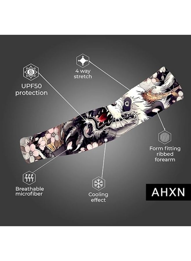 Showday UV Sun Protection Arm Sleeves for Men & Women-UPF 50+ Sports Compression Cooling Sleeve-Unique TATTOO SLEEVE Gift - Image 5