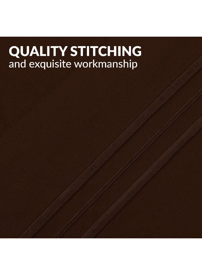 Mellanni Pillow Cases  Luxury Extra Soft Cooling Pillow Covers  2 PC Iconic Collection Pillowcases  Envelope Closure King 20 x 40 Brown - Image 4
