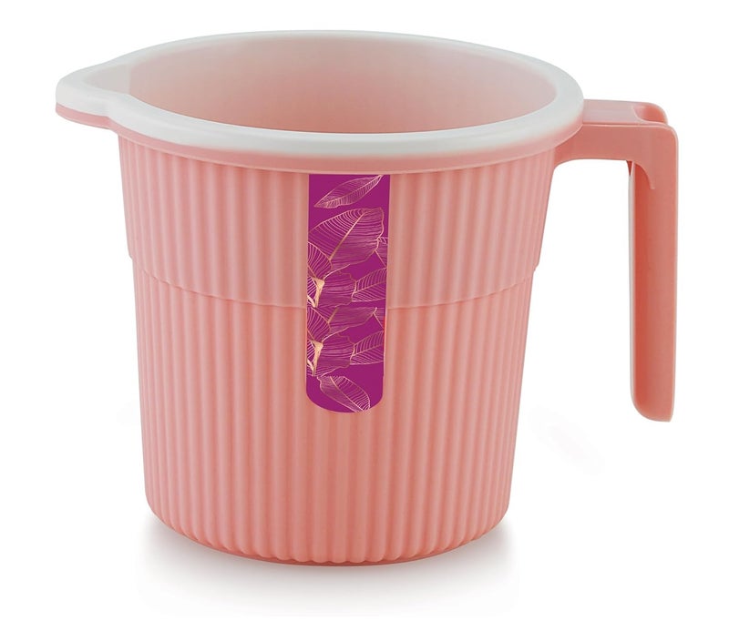 Liza Liza Newton 11Piece Complete Bathroom Essential Set for Home, Kitchen & Bathroom Includes 20L Bucket, 18 L Tub, Big Stool, Dustbin, and More (Pack of 11) Pink - Image 4