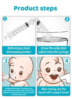 Beirui Baby Nasal Aspirator, Professional Rinse Syringe, 2PCS Baby Nasal Rinse, Portable Baby Nasal Cleaner Quick Rinse Device, Nasal Aspirator for Kids  - Image 5
