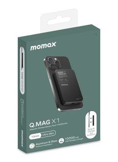 Momax Momax Q.Mag X1 10000 mAh Magnetic Wireless Battery Pack USB-C Up to 15W PD output - Black  - Image 5