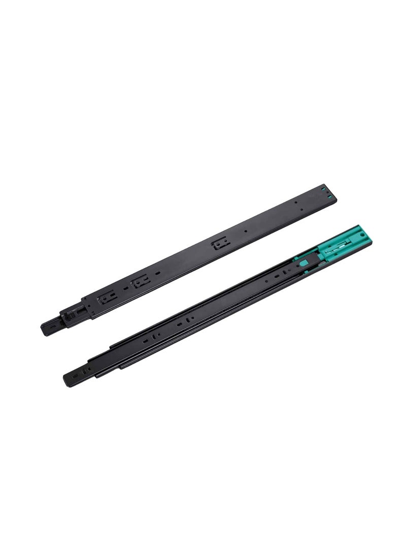 STARKE Drawer Rebounding Trinodal Ball Bearing Slide, Black Electroplated Heavy Duty Rust Resistant Drawer Slides 35Kg Load Capacity 45mm Slide Width 1.0/1.0/1.2 Thick (500 mm) - Image 1