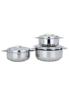 Alsaif Gallery Maya Steel Cases Set 3 Pieces (1 + 1.5 + 2.5) Liter  - Image 1